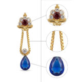 Ear Rings with Blue Stone